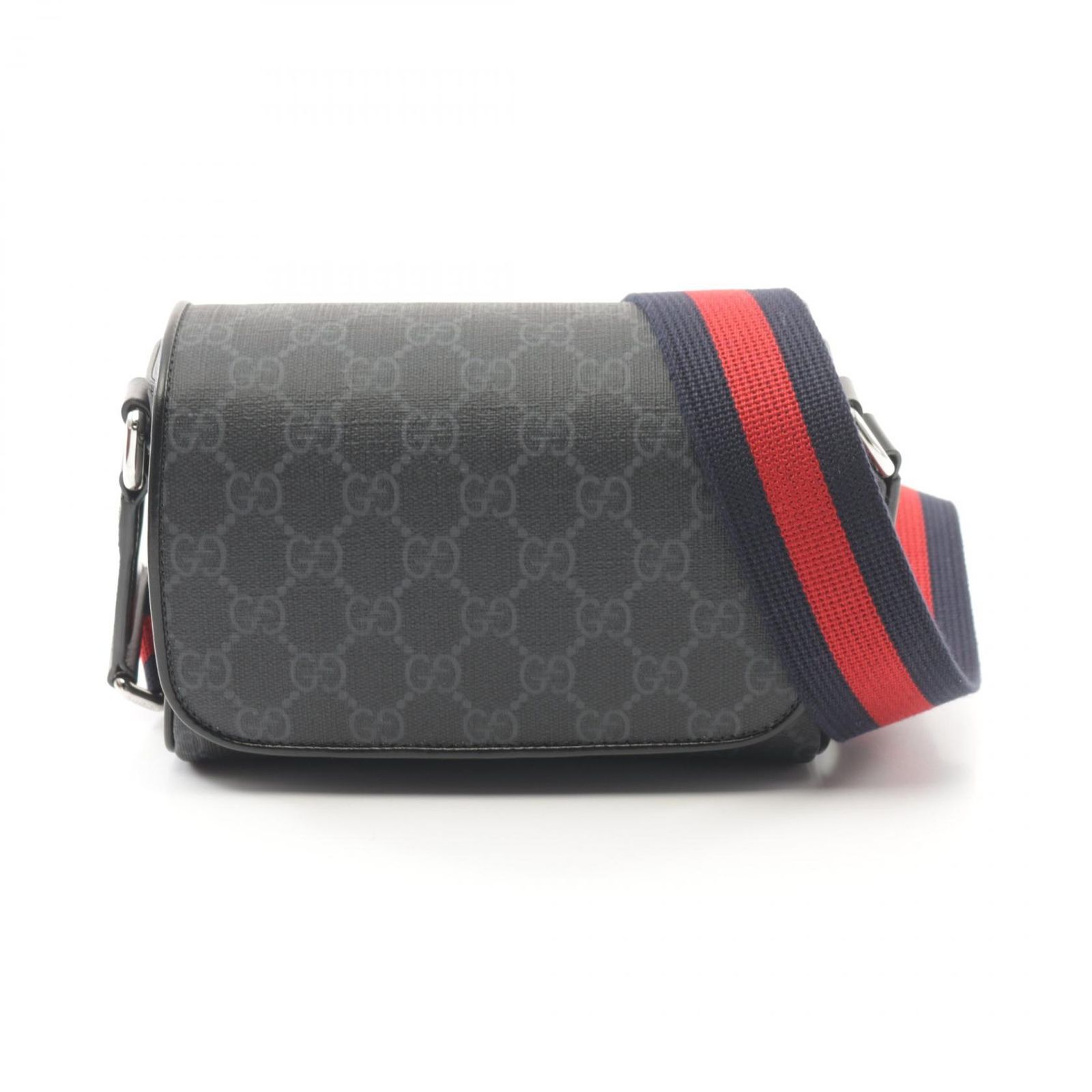 グッチ GUCCI ショルダーバッグ GGスプリーム スーパーミニバッグ 791741FADJA1042 ブラック PVCコーティングキャンバス レザー GGスーパーミニバッグ メンズ