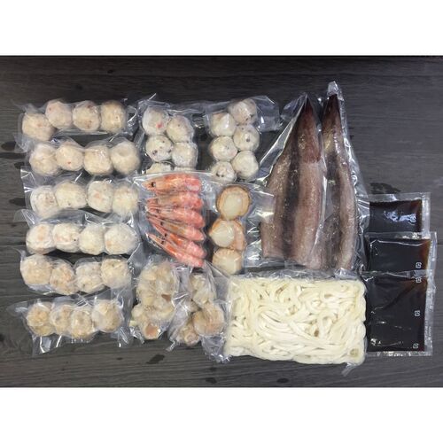 北海道 海鮮つみれ鍋 Eセット(かに入×8、えび入×8、とり