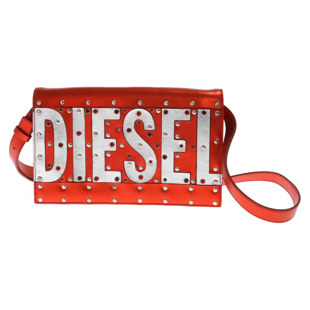 DIESEL (ディーゼル) B-RAIL shoulder bag ラインストーンデザイン