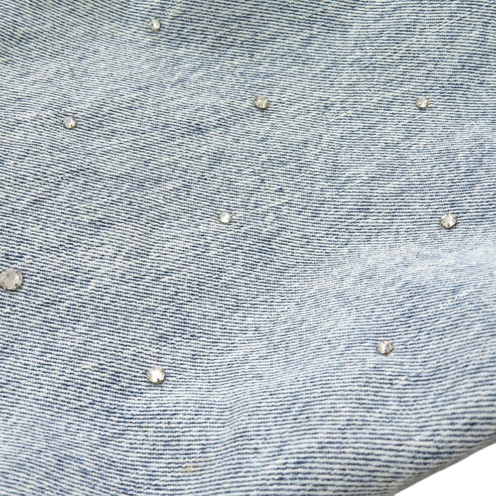 新品同様 ミュウミュウ ラインストーン ダメージ加工 GWB082 サイズ40  