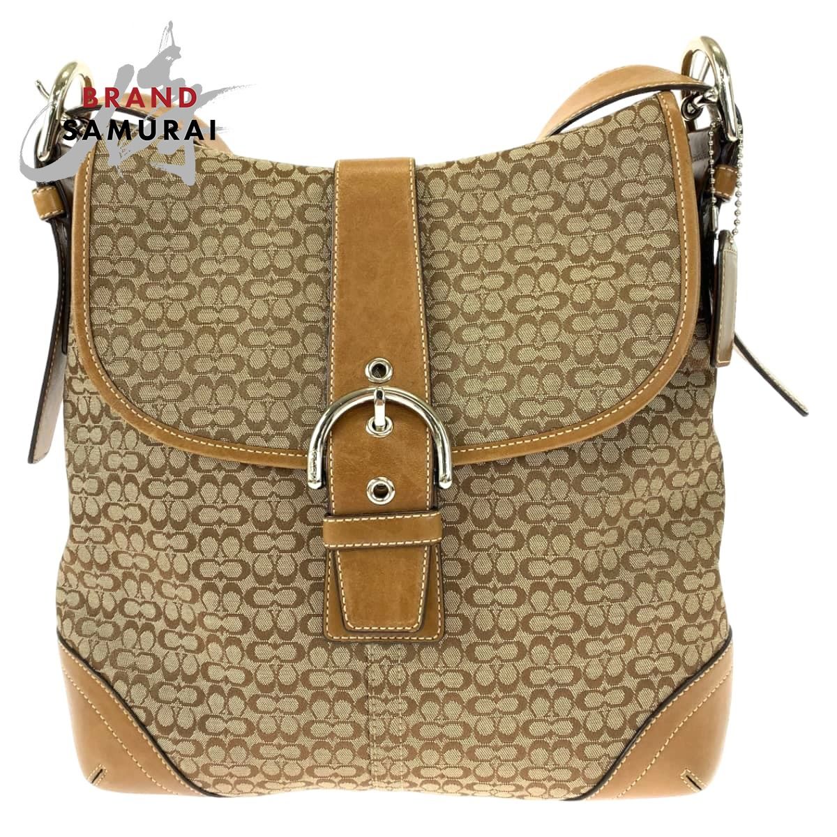 COACH コーチ ソーホー ミニ シグネチャー ブラウン 茶 キャンバス 