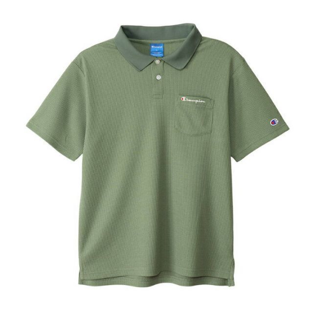 HANES ヘインズ POLO SHIRT オリーブ XLサイズ C3-XS314 655 | スポーツ スポーツウエア ウエア 服 衣類 トップス 半袖 ショートスリーブ シャツ ポロシャツ 素材 速乾性 ポケット 紫外線対策 UVカット