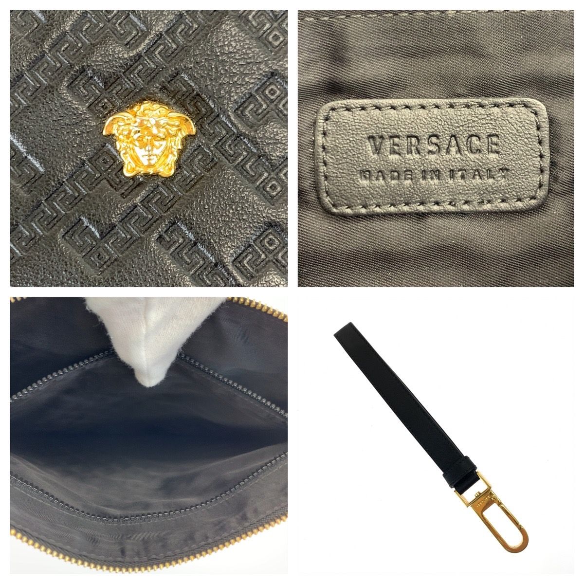 新品未使用 VERSACE ヴェルサーチ メデューサ ブラック 黒 ゴールド金具 レザー セカンドバッグ クラッチバッグ メンズ 405681  新品【中古】 - メルカリ