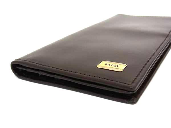 【美品】BALLY/バリー　長財布/ウォレット　レザー　ブラック □美品□ BALLY バリー レザー 二つ折り 長財布 ウォレット