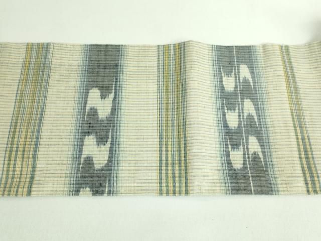 平和屋本店□極上 夏物 沖縄県無形文化財指定 本場八重山上布 麻 九寸