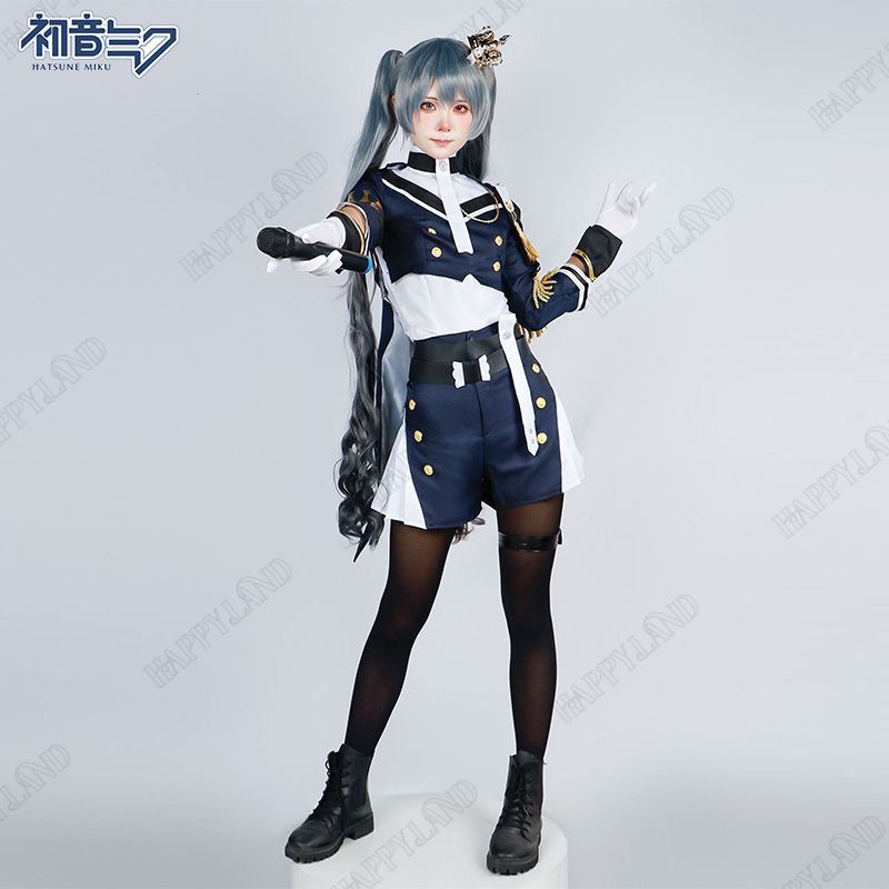 初音ミク コスプレ衣装 軍服 大人用 MIKU はつね 制服 cosplay コスチューム 仮装 変装 クリスマス ハロウィン イベント ステージ服 誕生日 プレゼント 忘年会 学園祭