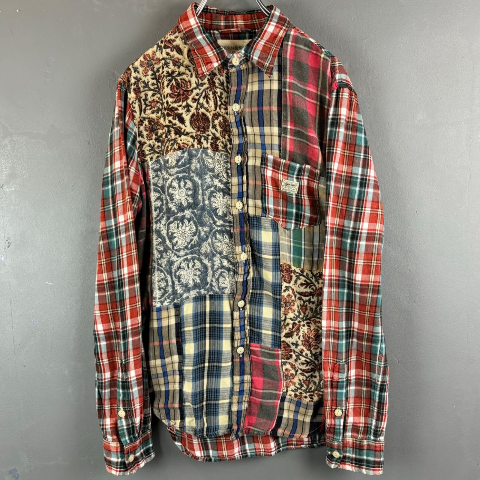 DENIM&SUPPLY RALPH LAUREN L/S Multiple Color Shirt デニム&サプライ ラルフローレン 長袖シャツ  パッチワーク マルチカラー - メルカリ