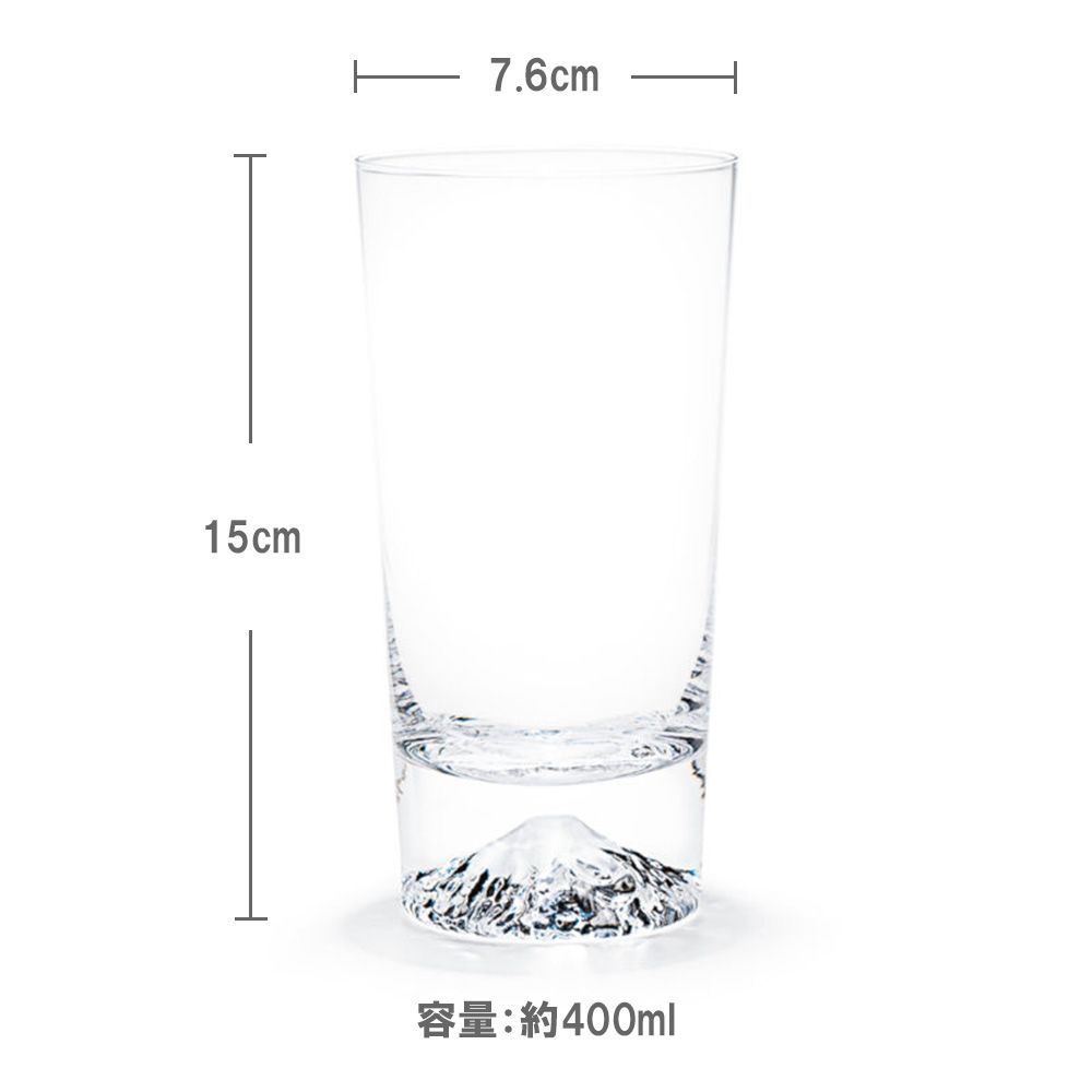 正規品 田島硝子日本製手つくり富士山ロックグラス（270ml