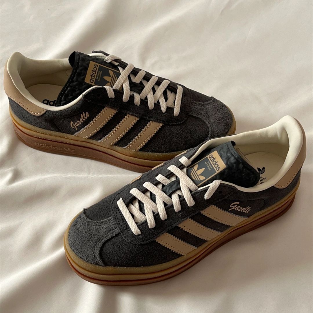 adidas originals Gazelle BOLD グレーブラウン adidas originals Gazelle BOLD厚底板靴レディースグレー