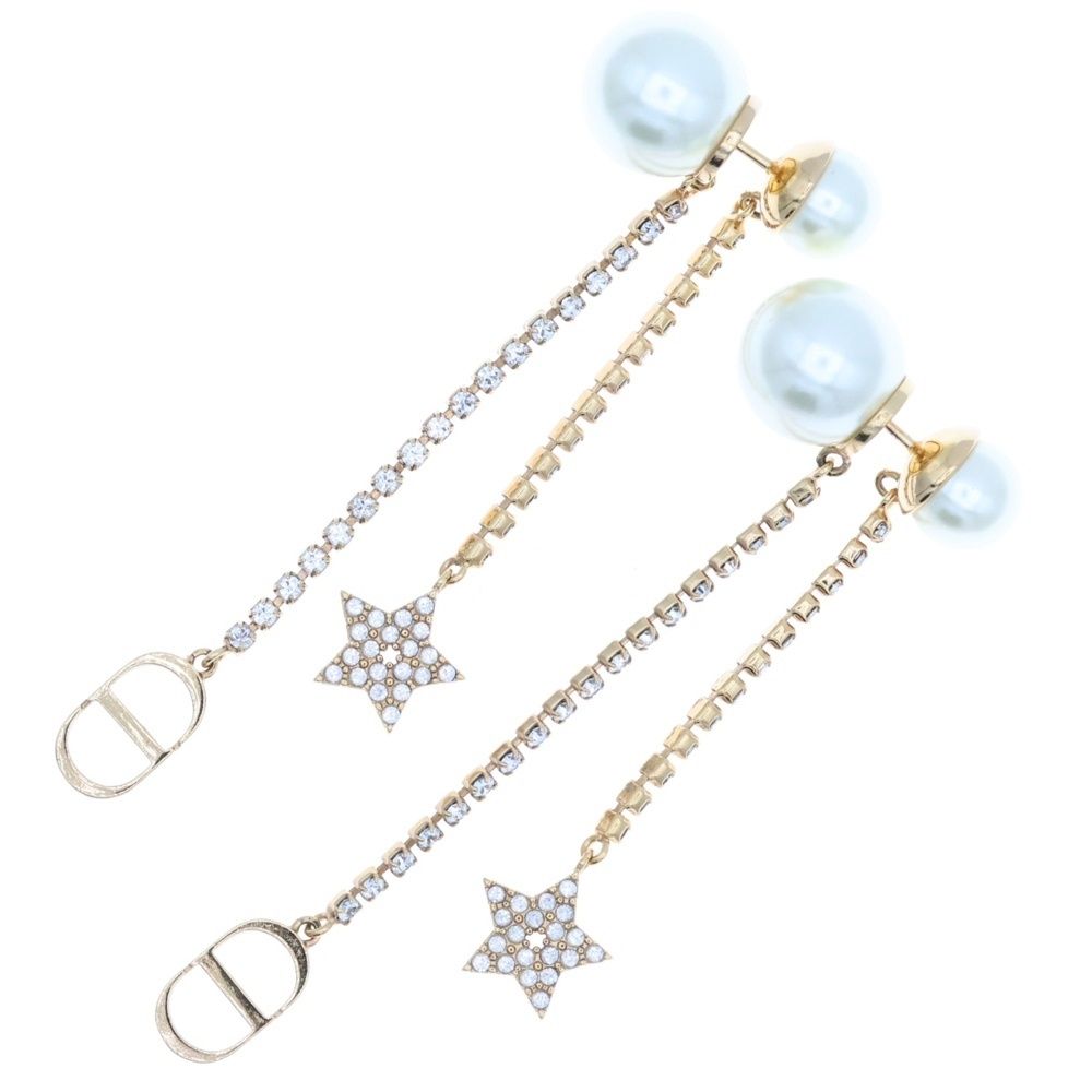 Christian Dior ピアス トライバル ドロップ リング スター