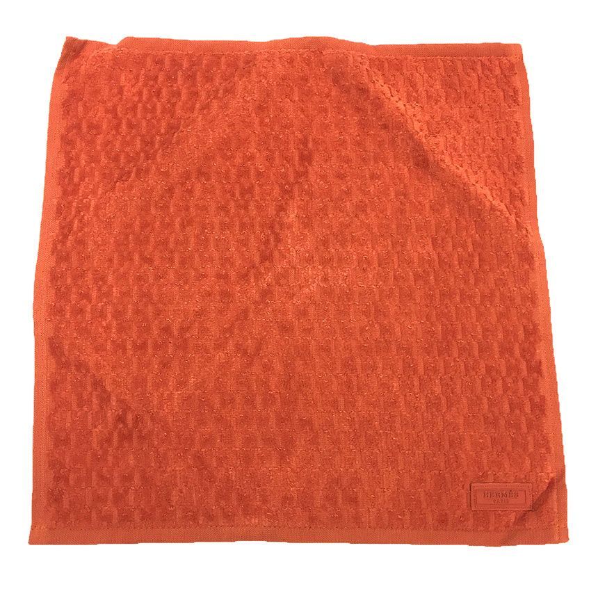 HERMES タオルハンカチ CARRE JACQUARD ORANGE セール HERMES エルメス ハンドタオル タオル CARRE JACQUARD FACE