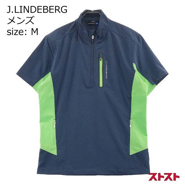 J.LINDEBERG ジェイリンドバーグ 半袖ハーフジップブルゾン M