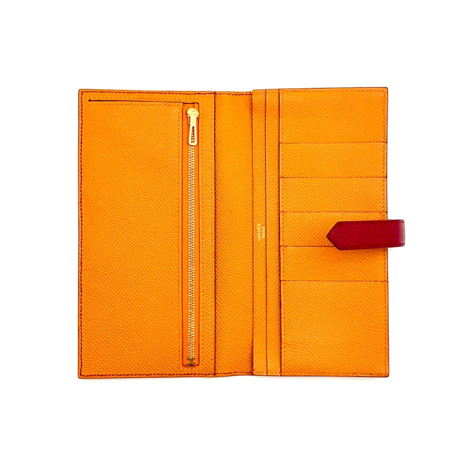 Hermes♡エルメス ベアン 長財布 ベアンスフレ バイカラー ルージュ HERMES （新品・未使用品）エルメス ベアン スフレ ヴェルソ 二