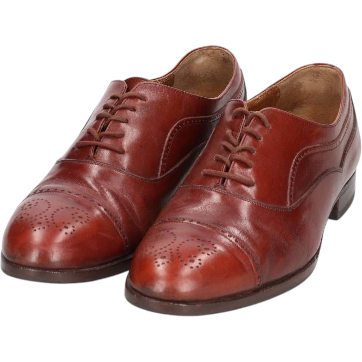 古着 バリー Bally セミブローグ ストレートチップシューズ イタリア製 8 1|2 3E メンズ26.5cm相当|saa014306