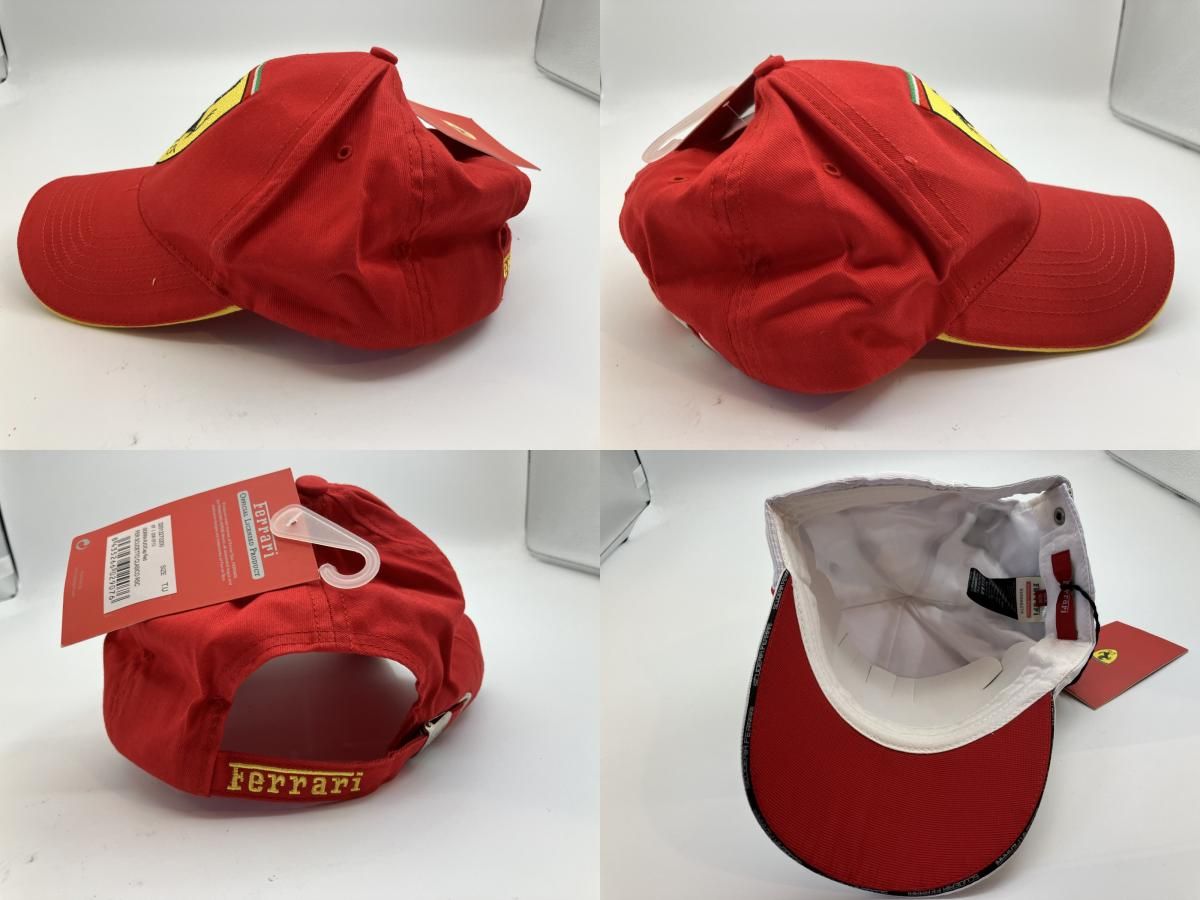 フェラーリ/キャップ2個/折りたたみ傘１個/新品未使用　赤＆白　送料無料 フェラーリ/キャップ2個/折りたたみ傘1個/新品未使用 赤＆白 送料無料