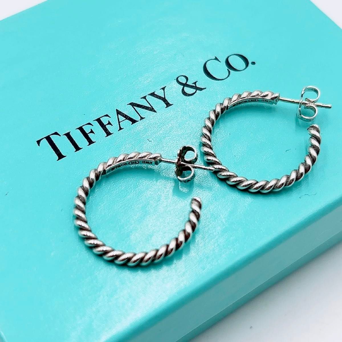 Tiffany ティファニー ツイスト フープ ピアス シルバー925