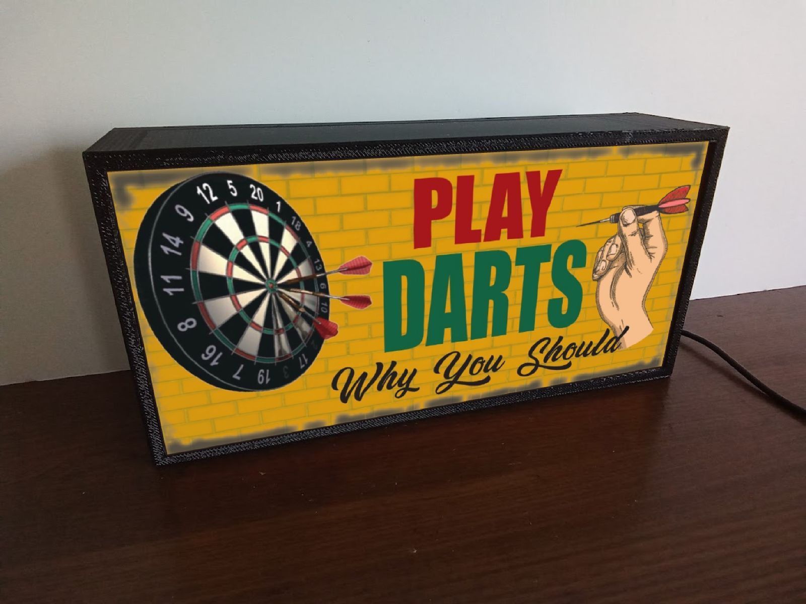 Lサイズ】ダーツバー ゲーム DARTS 照明 看板 置物 雑貨 ライトBOX-