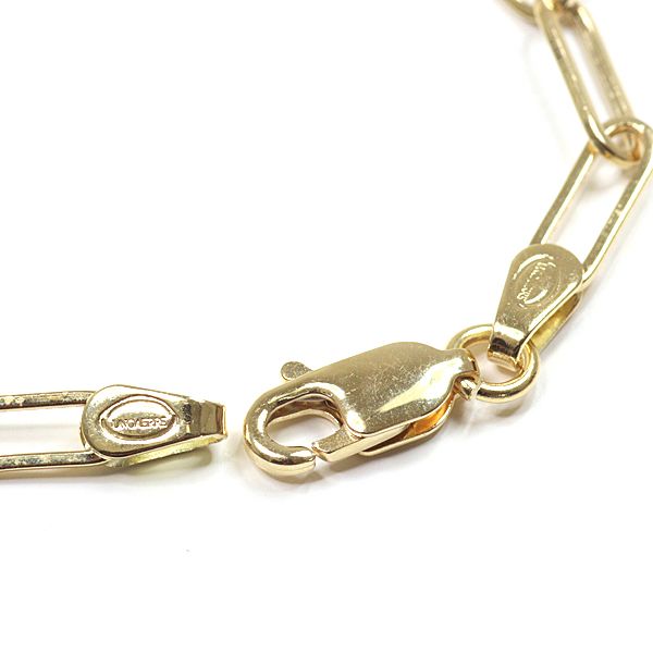 ウノアエレ UNOAERRE K18YG ペーパークリップチェーン ブレスレット