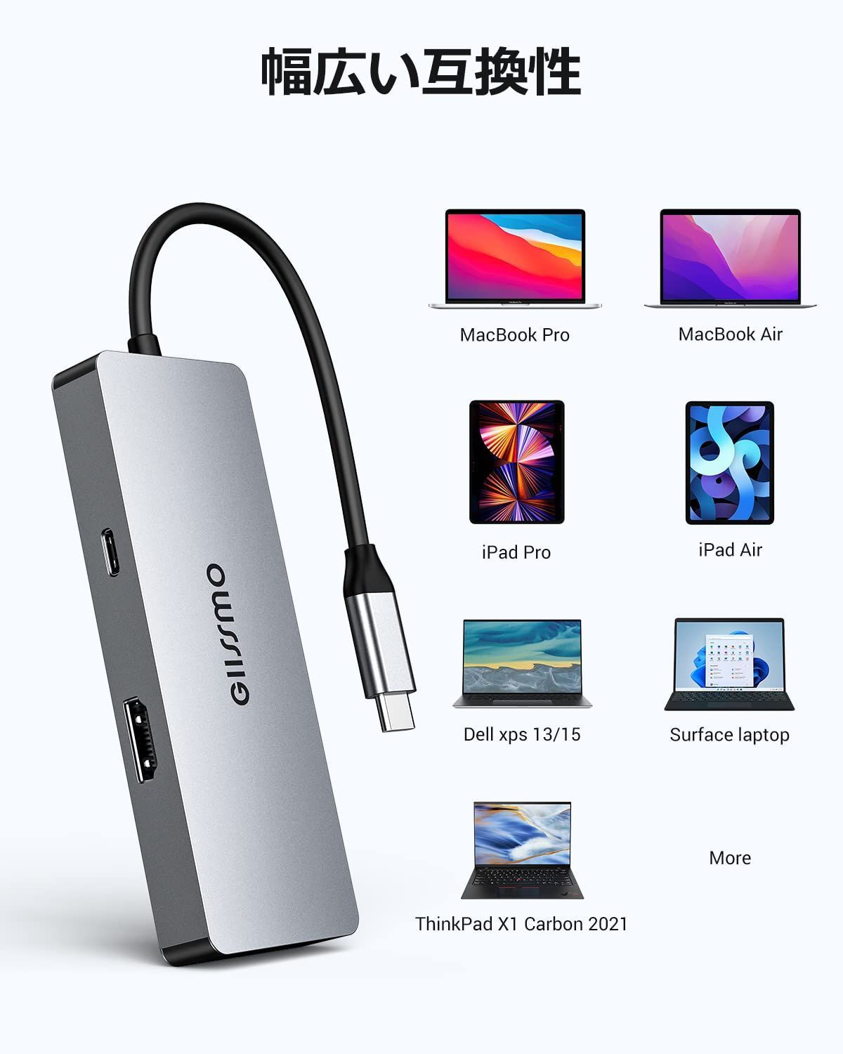 売切御免】ハブ C アダプタ 7IN1 USB Type-C ハブ USB マルチポート