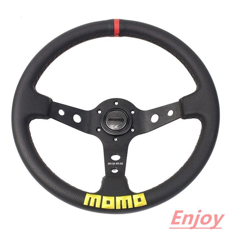 新品MOMO モモ ステアリング ハンドル本体 深い凹み 刺? 14インチ 350MM クイックレリース レース race カスタム 車 競技 グレー