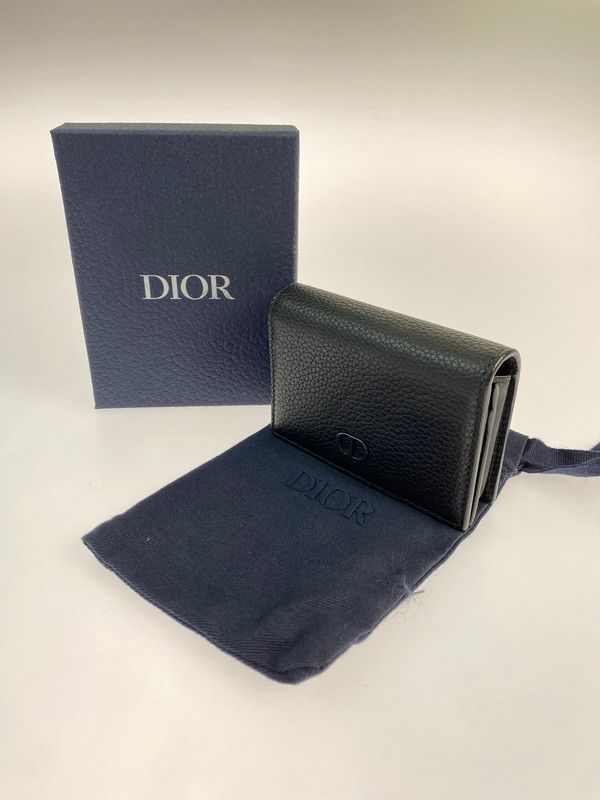 メンズ Dior ディオール2ESCH136CDI グレインドカーフ カードケース 名刺入れ ビジネスカードホルダー 181-240406-me-04-MIN
