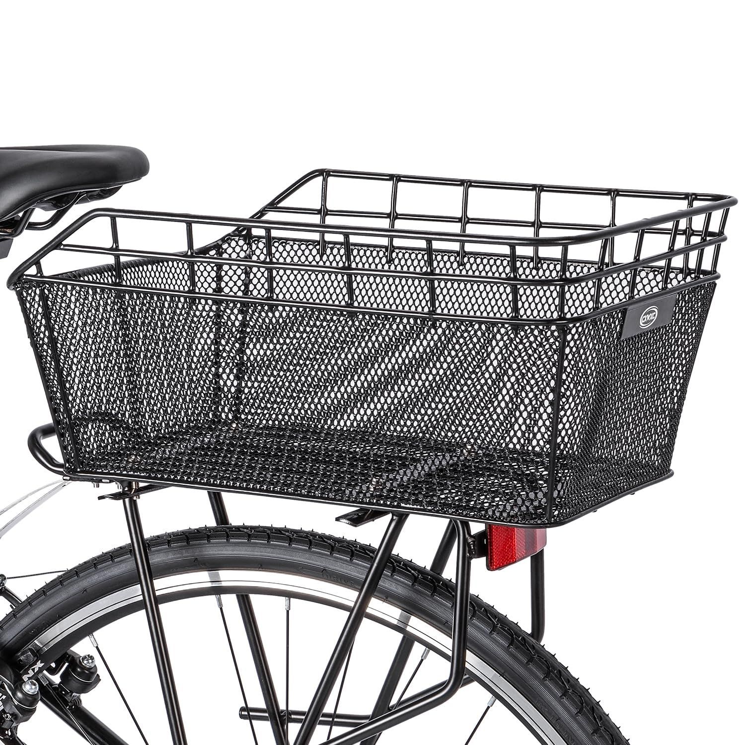 新品 CXWXC 自転車 後ろカゴ 高耐久性 大容量 取付簡単 金属製