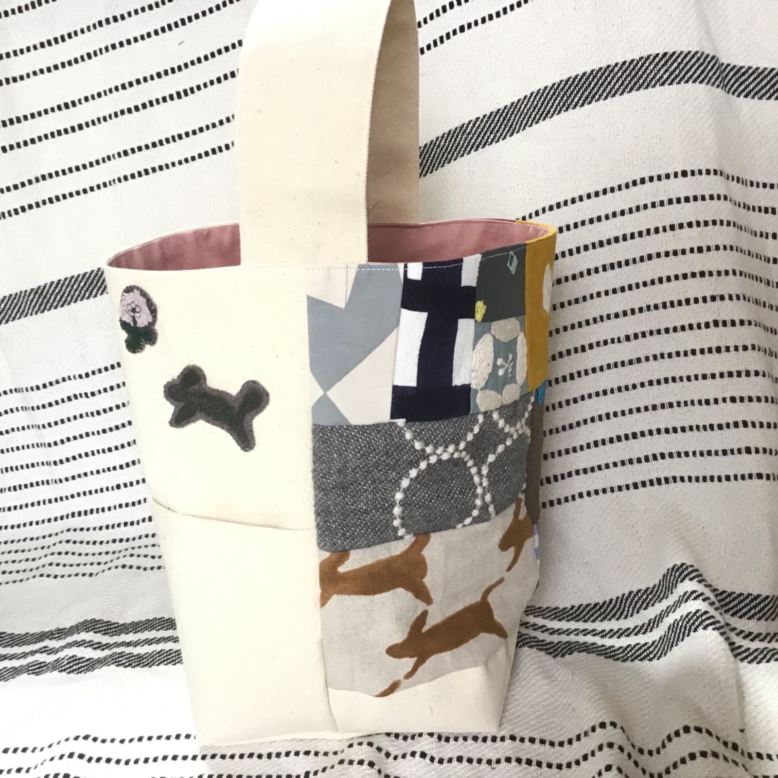 ミナペルホネン バケツバッグ ハンドメイド minaperhonen M - メルカリ