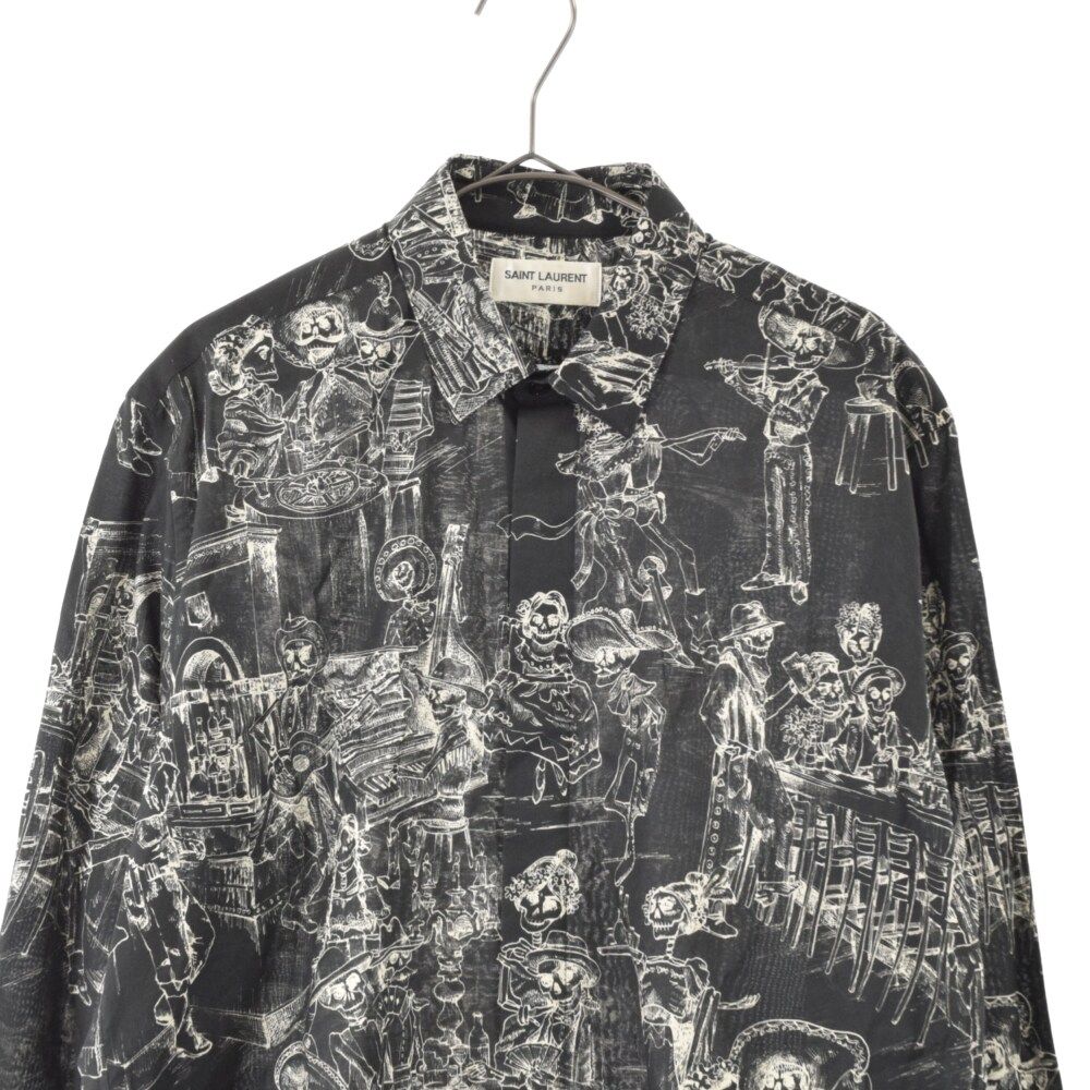 SAINT LAURENT PARIS (サンローランパリ) 18SS Skeletons Shirt  