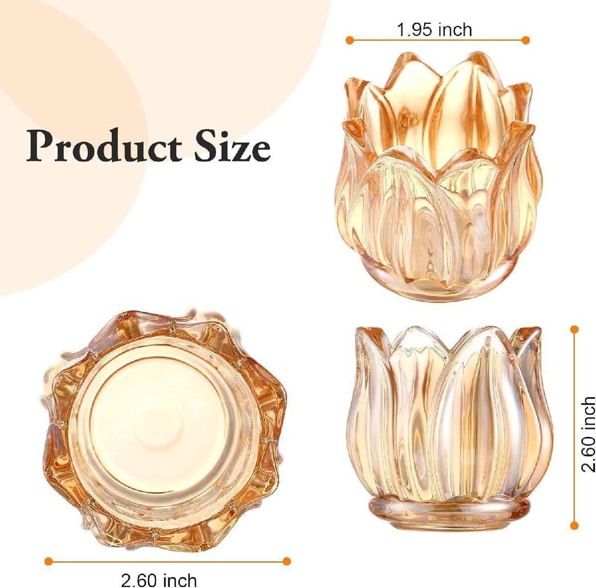 厚いガラスティーライトキャンドルホルダー