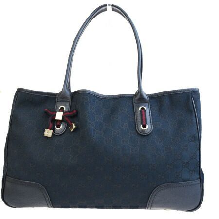 【中古】 美品 グッチ GUCCI シェリー ショルダーバッグ トート GG柄 ブラック レッド キャンバス レザー 62EQ301