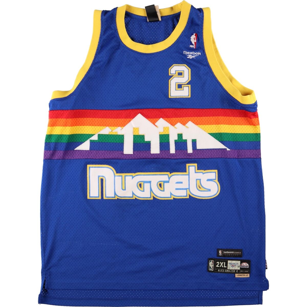 古着 リーボック Reebok NBA DENVER NUGGETS デンバーナゲッツ メッシュ ゲームシャツ レプリカユニフォーム メンズXL/eaa354160