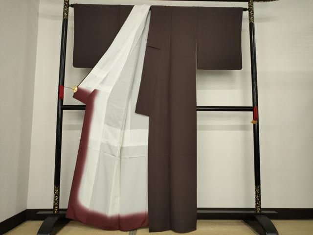 平和屋着物○上質な色無地 黒鳶色 正絹 逸品 AAAY9777ck - メルカリ