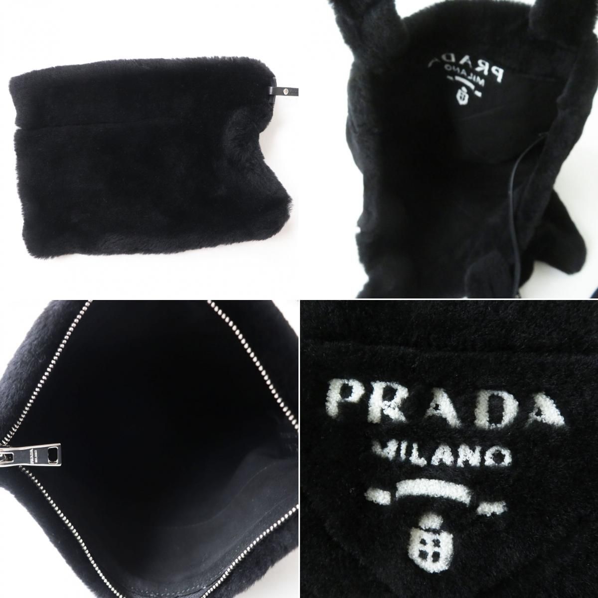 ★PRADA/プラダ★ トートバッ 1BG427 関税込☆PRADA☆1BG427もこもこ可愛いムートンファートート