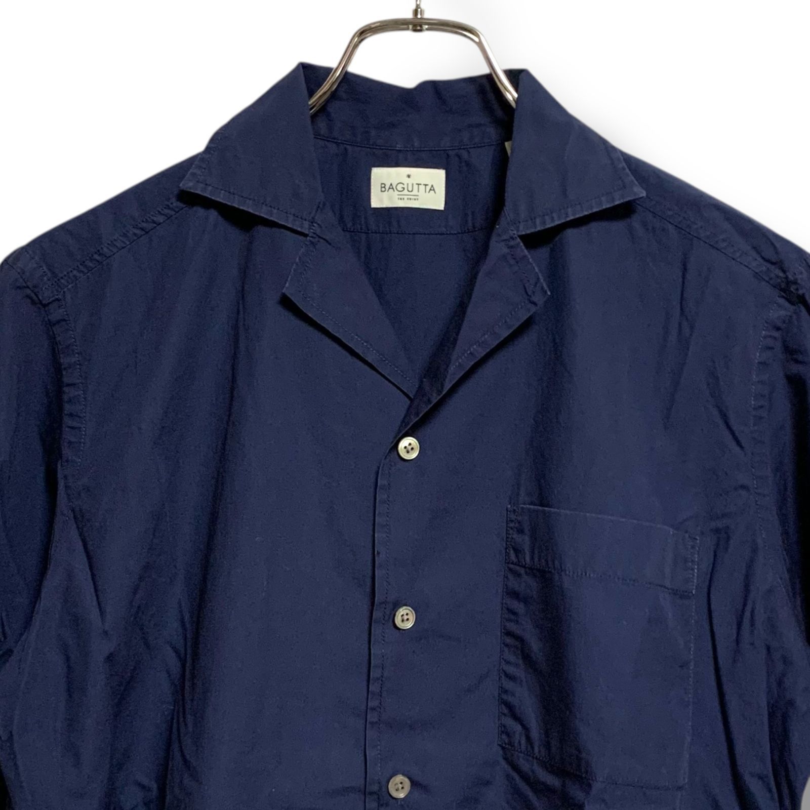 【新品タグ付】BAGUTTA シャツ コットン ボタンダウン ボーダー柄 OR
