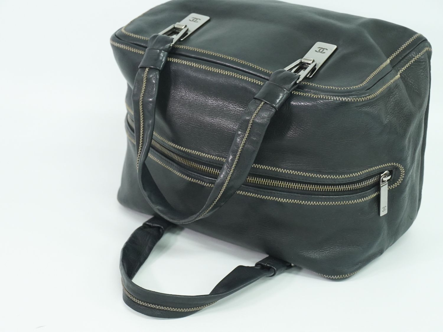 本物 シャネル CHANEL ココマーク ミニ ボストンバッグ ハンドバッグ  