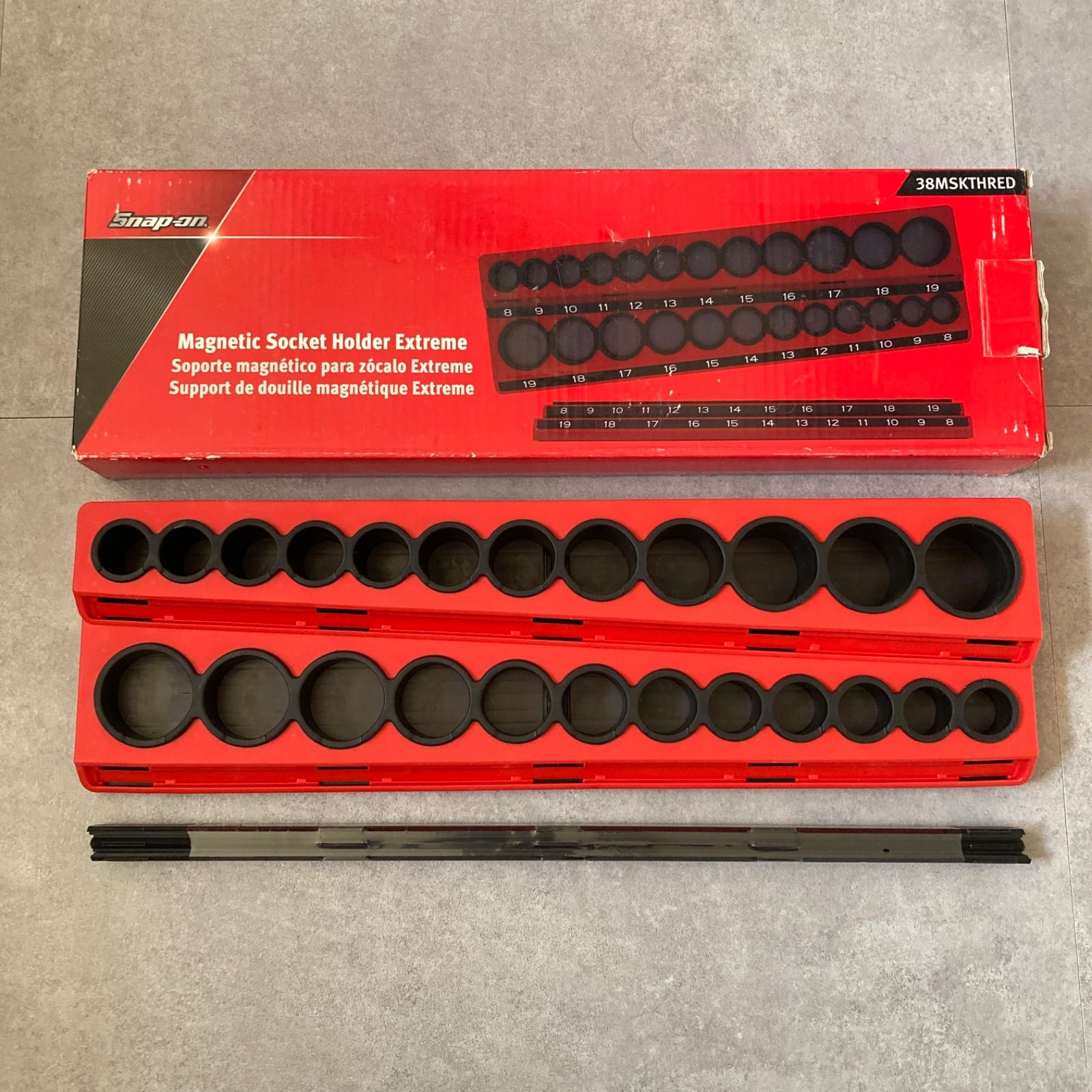Snap-on スナップオン マグネットソケットホルダー 38MSKTHRED レッド
