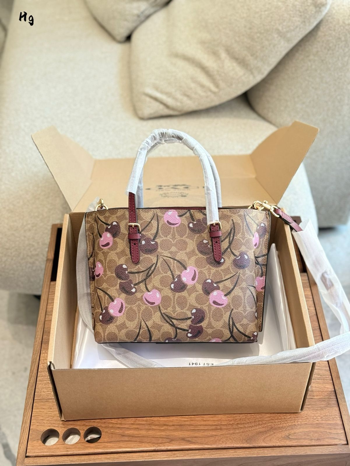今日特価】チェリーコレクション Coach Mollie 25 トートバッグ