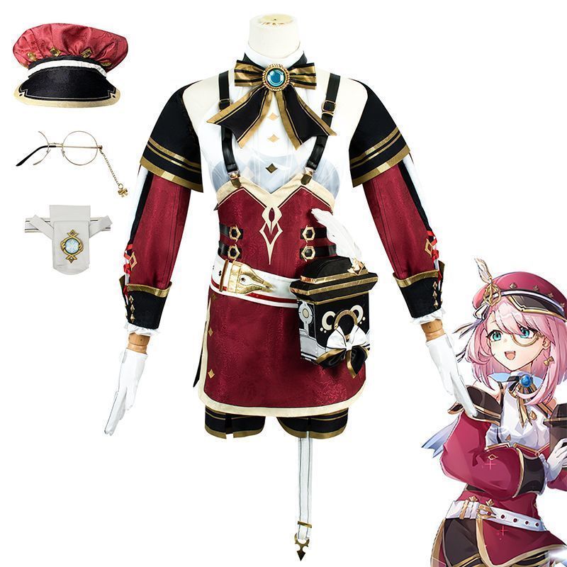 原神 Genshin シャルロット コスプレ衣装 原神 げんしん ヒロイン Charlotte コスプレ衣装 コスチューム ハロウィン クリスマス 制服 大人 子供 cosplay イベント kkkqnc