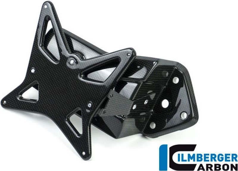 ILMBERGER / イルムバーガーカーボンパーツ ナンバープレートホルダー（ベルトガード付属） グロス Ducati Xディアベル u0026apos16 | NHO.002.XD16G.K