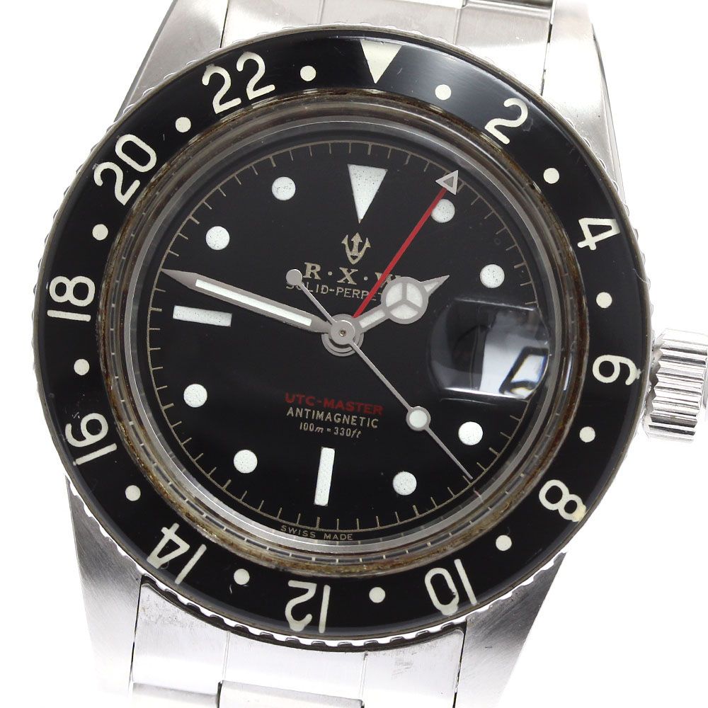 RXW R.X.W UTC-MASTER UTCマスター デイト GMT 黒ベゼル 自動巻き 