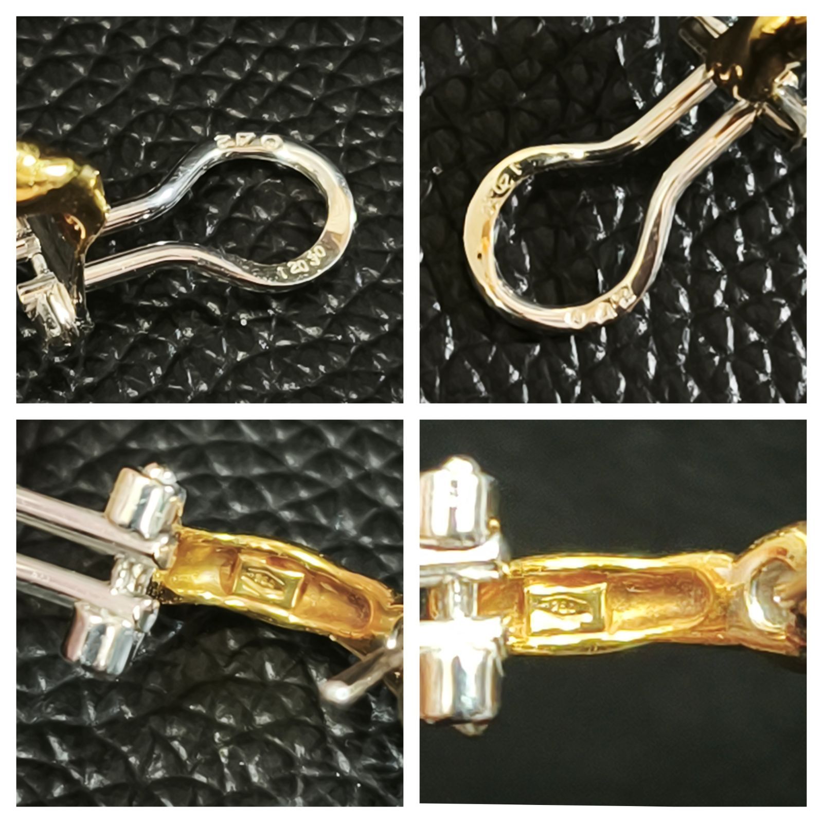 フープピアス K18YG×WG