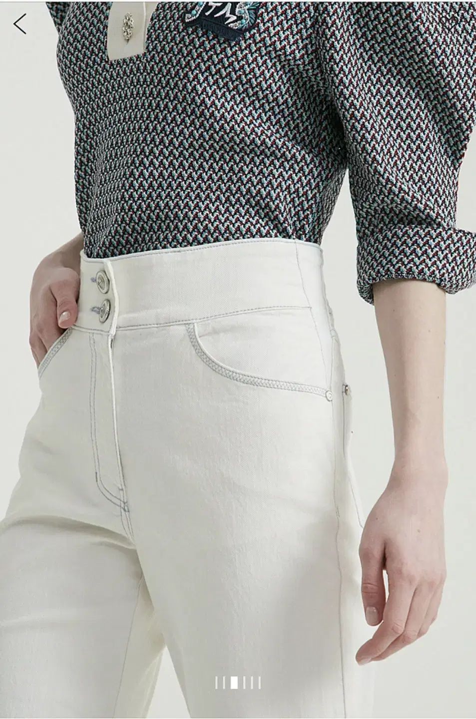 女性 タイム TIME 生地 ハイウエスト ブーツカット デニム パンツ 61 ー 90