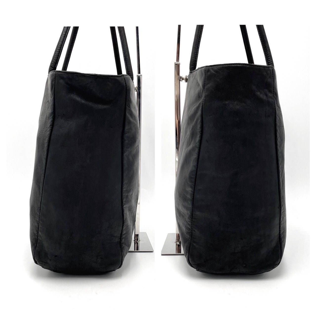 良品✨ PRADA プラダ 肩掛けトートバッグ ハンドバッグ 三角ロゴ 