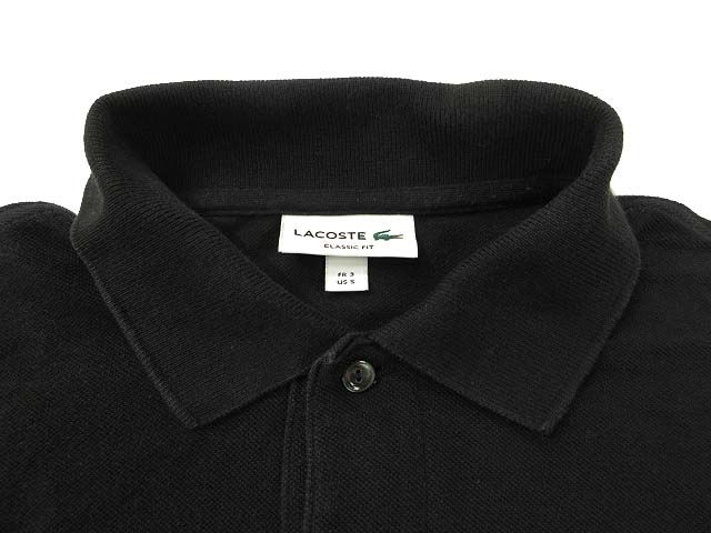ラコステ LACOSTE ポロシャツ L1212AL 日本製 ブラック S - メルカリ