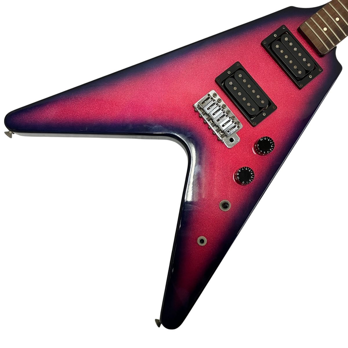 FERNANDES BSV FLYING V エレキギター パープル 弦なし FERNANDES BSV FLYING V エレキギター パープル 弦なし 反応なし