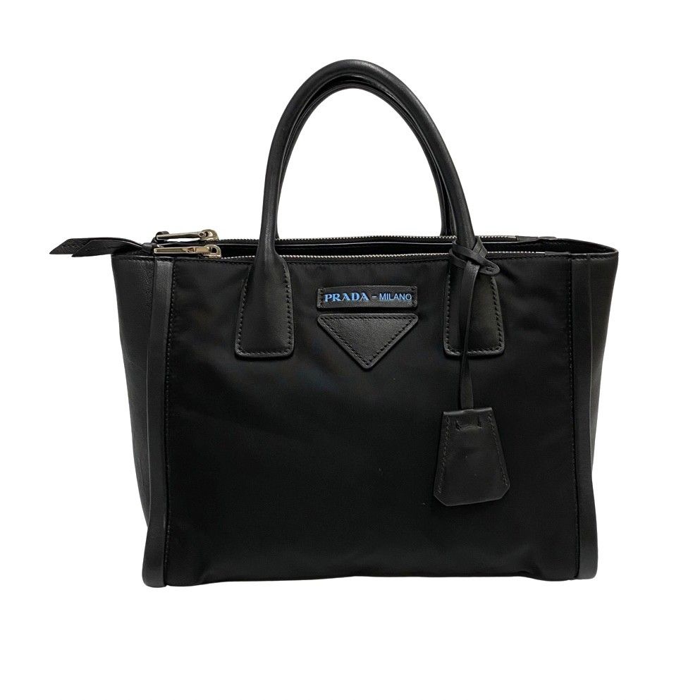 極 美品 クロシェット付 PRADA プラダ ミラノ コンセプトバッグ 