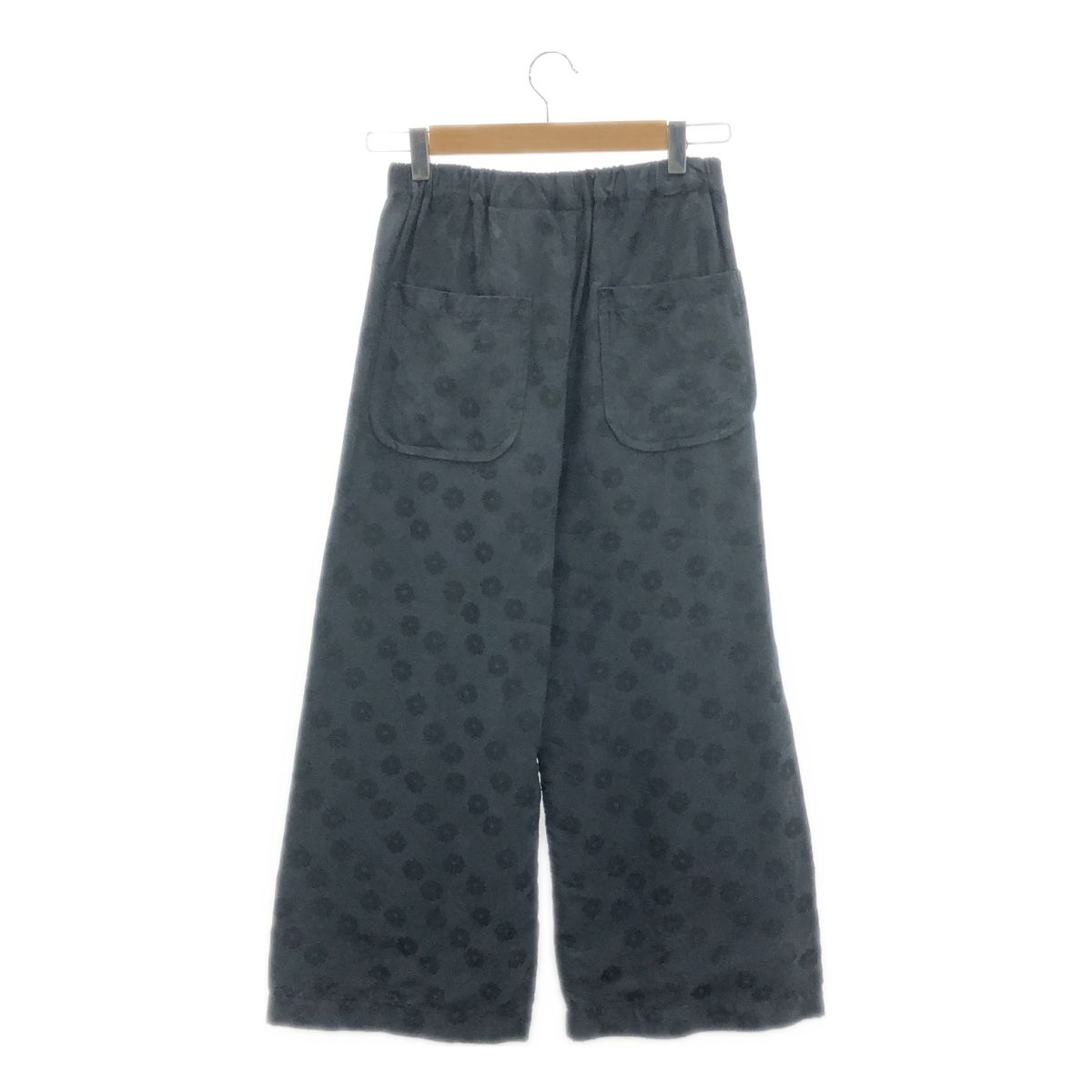 tricot COMME des GARCONS | トリココムデギャルソン | 2006AW | フラワー ジャガード インサイドアウト ウエストゴム ワイド イージーパンツ | ブラック | レディース