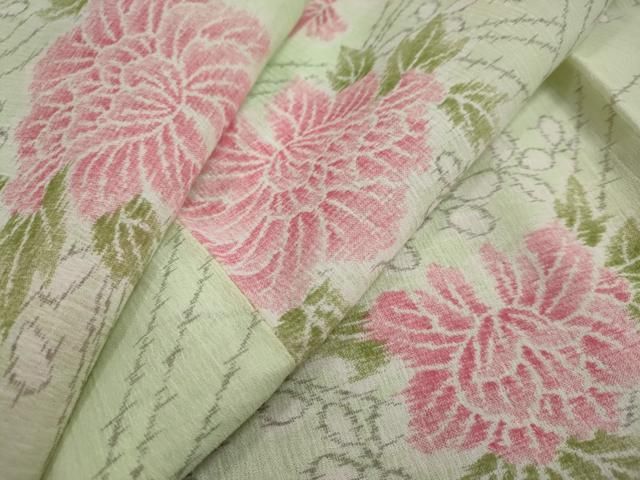 平和屋着物＊夏物 小紋 紗 草花文 洗える着物 DAAU2526ud - メルカリ 