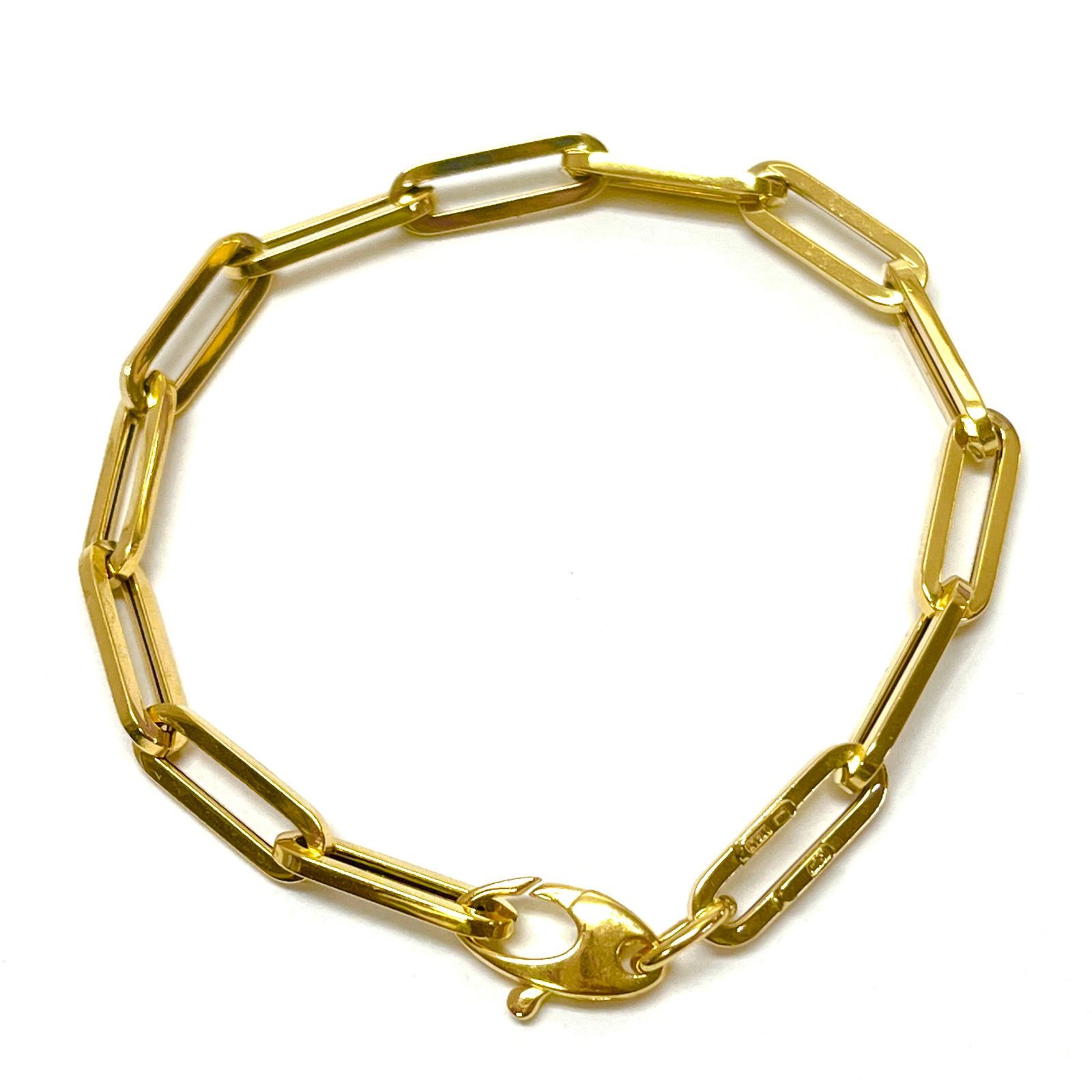 新品 18金 K18 ブレスレット 18cm イタリア製 新品 18金 K18 ブレスレット 18cm イタリア製 新品 18金 ペーパー