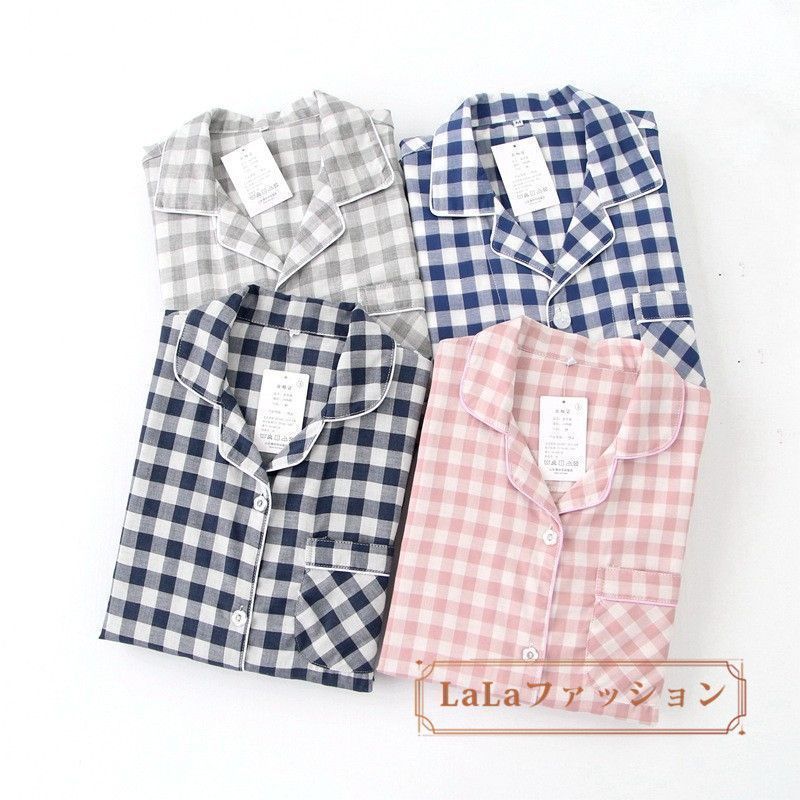 ペアパジャマ メンズ レディース チェック チェックパジャマ上下セット パジャマ ルームウエア 部屋着 プレゼント おしゃ ペアルック chunxisy01